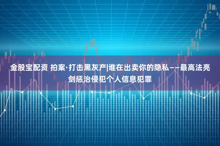 金股宝配资 拍案·打击黑灰产|谁在出卖你的隐私——最高法亮剑惩治侵犯个人信息犯罪